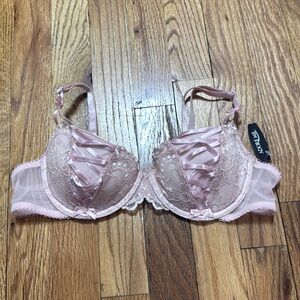 NWT Adore Me Pink Lace Up Bra size 36A